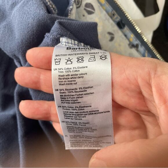 Barbour British Waterways Sweat Hooded Zipper Jacket - Picture 7 of 7